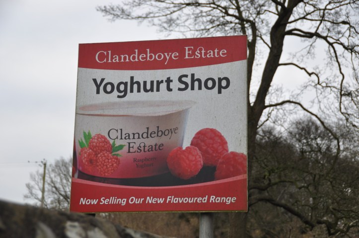 Clandeboye Estate yoghurt sign
