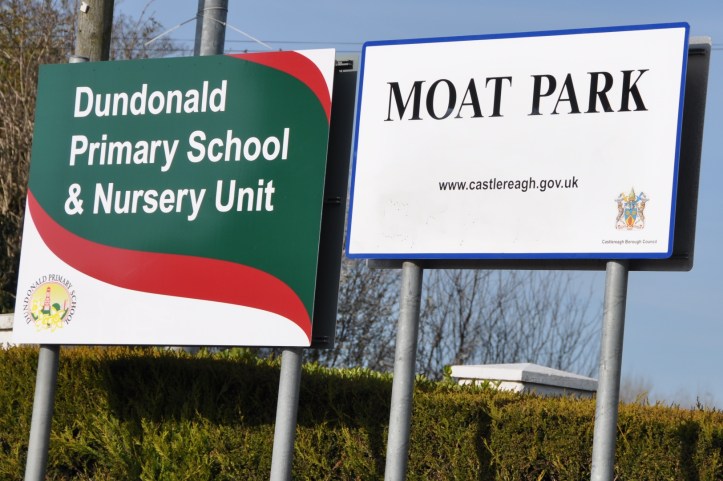 Moat Park and DPS signs