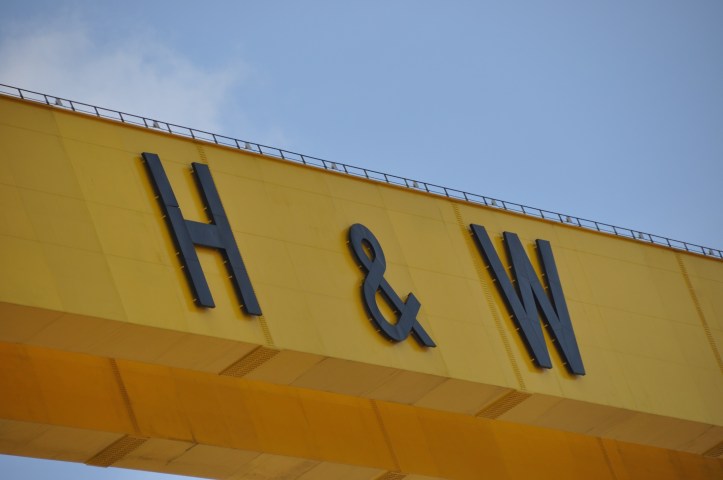 H & W crane initials