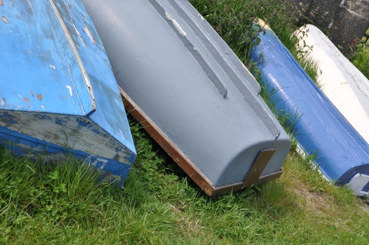 Ringhaddy boats upturned