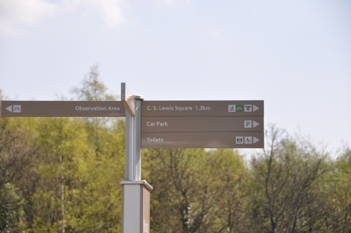 signs to CS Lewis square