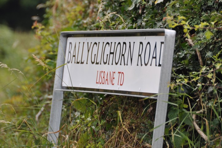 Lisbane sign on Ballyglighorn Road