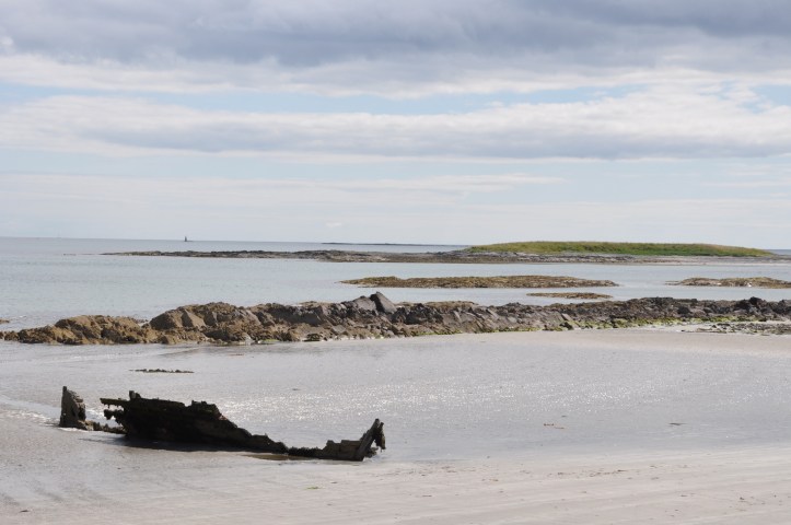 Portavogie beach with old boat