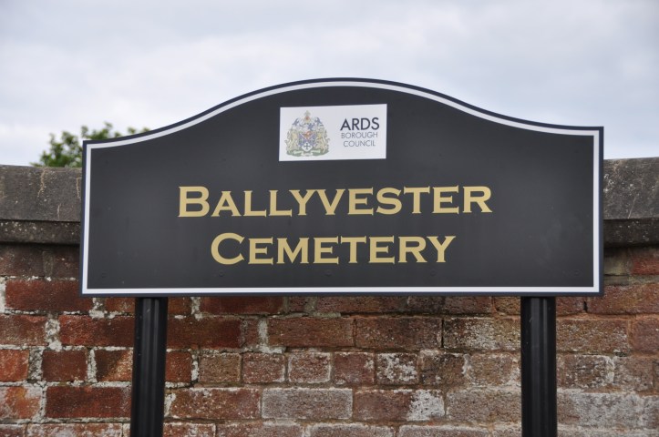 Ballyvester Cemetery sign