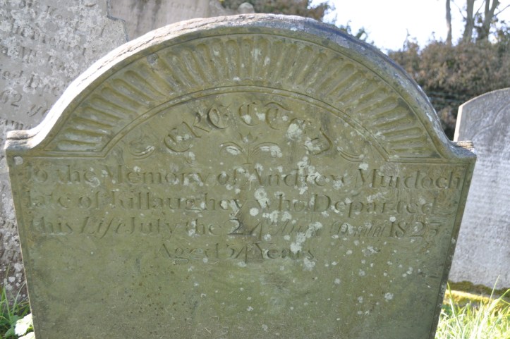Grave for Murdoch of Killaughey in Templepatrick