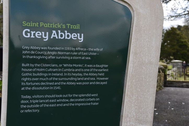 Greyabbey abbey sign