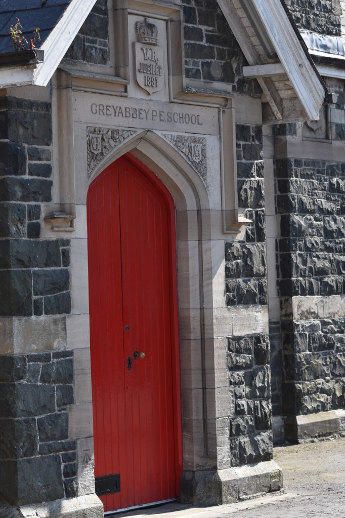 Greyabbey Primary School door (1)