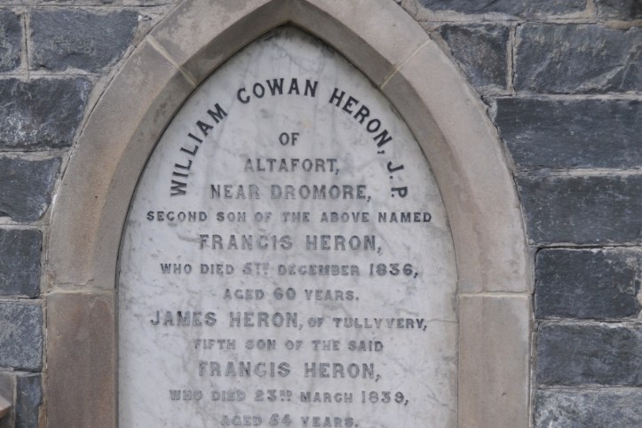 Heron from Tullyveery grave at Killyleagh