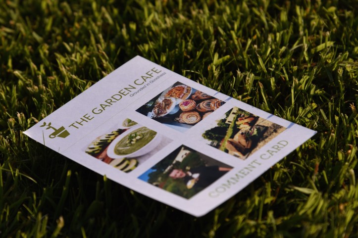 Downpatrick Garden Cafe comment card