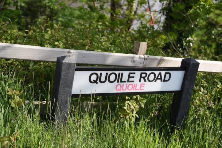 Quoile Road sign
