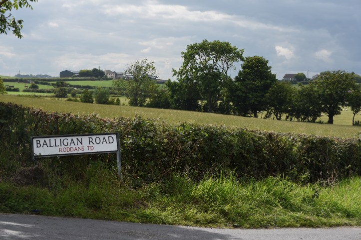 Balligan Road sign in Roddans